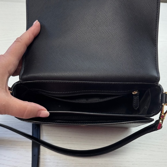 Kate Spade Reegan Top Handle Black Crossbody Bag with Gold Accents - Picture 6 of 17
